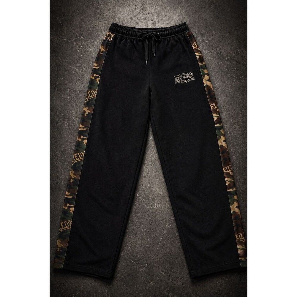 Y2K MMA ELITE TRACK PANTS MENS M BLACK CAMO ATHLETIC STREETWEAR